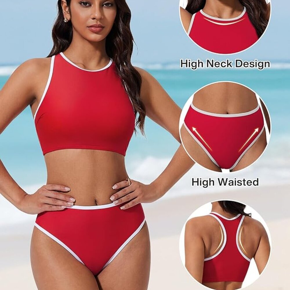 SUUKSESS Women High Waisted Bikini Sets